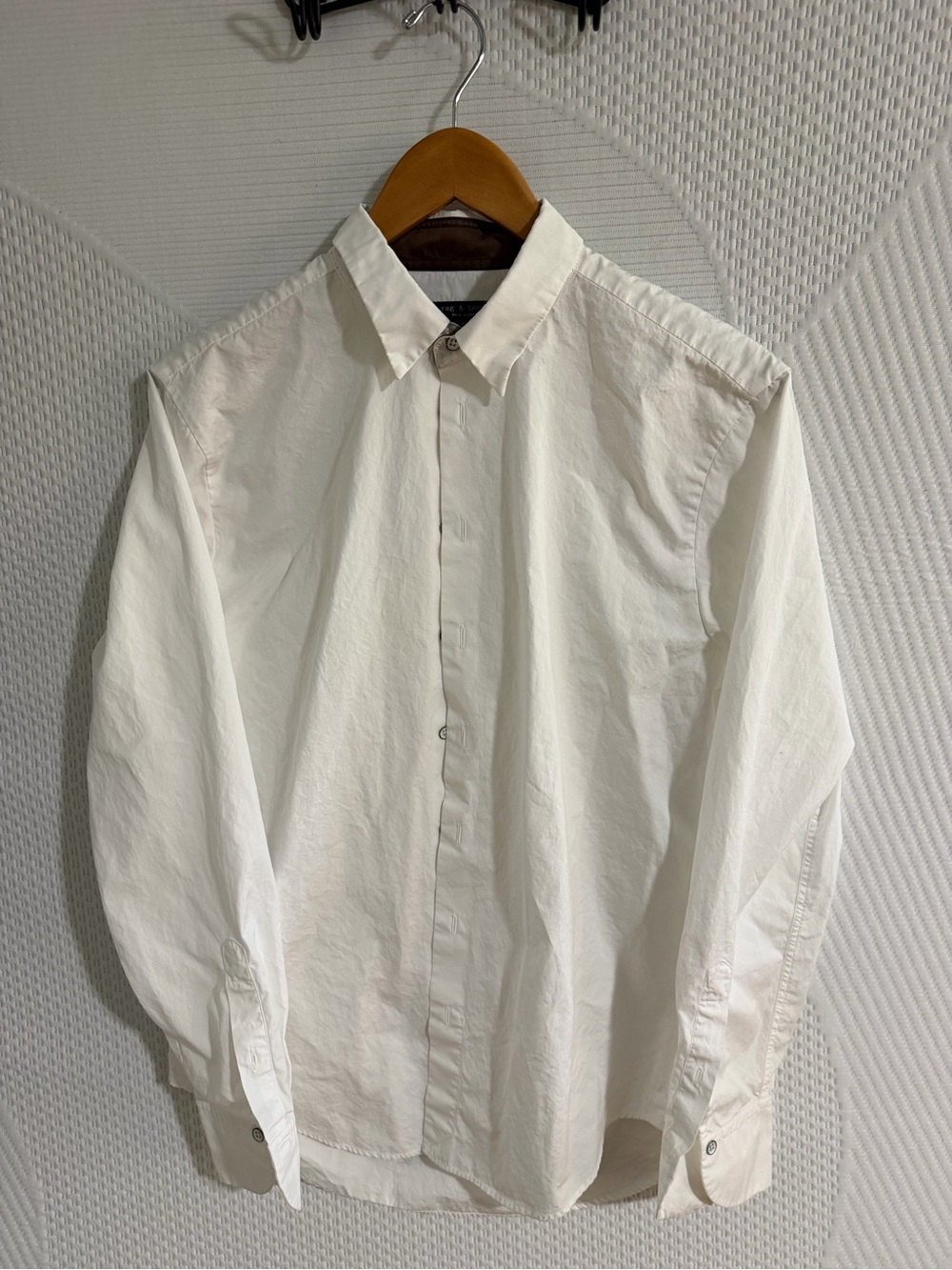 rag & bone Men’s White Button-Up Dress Shirt